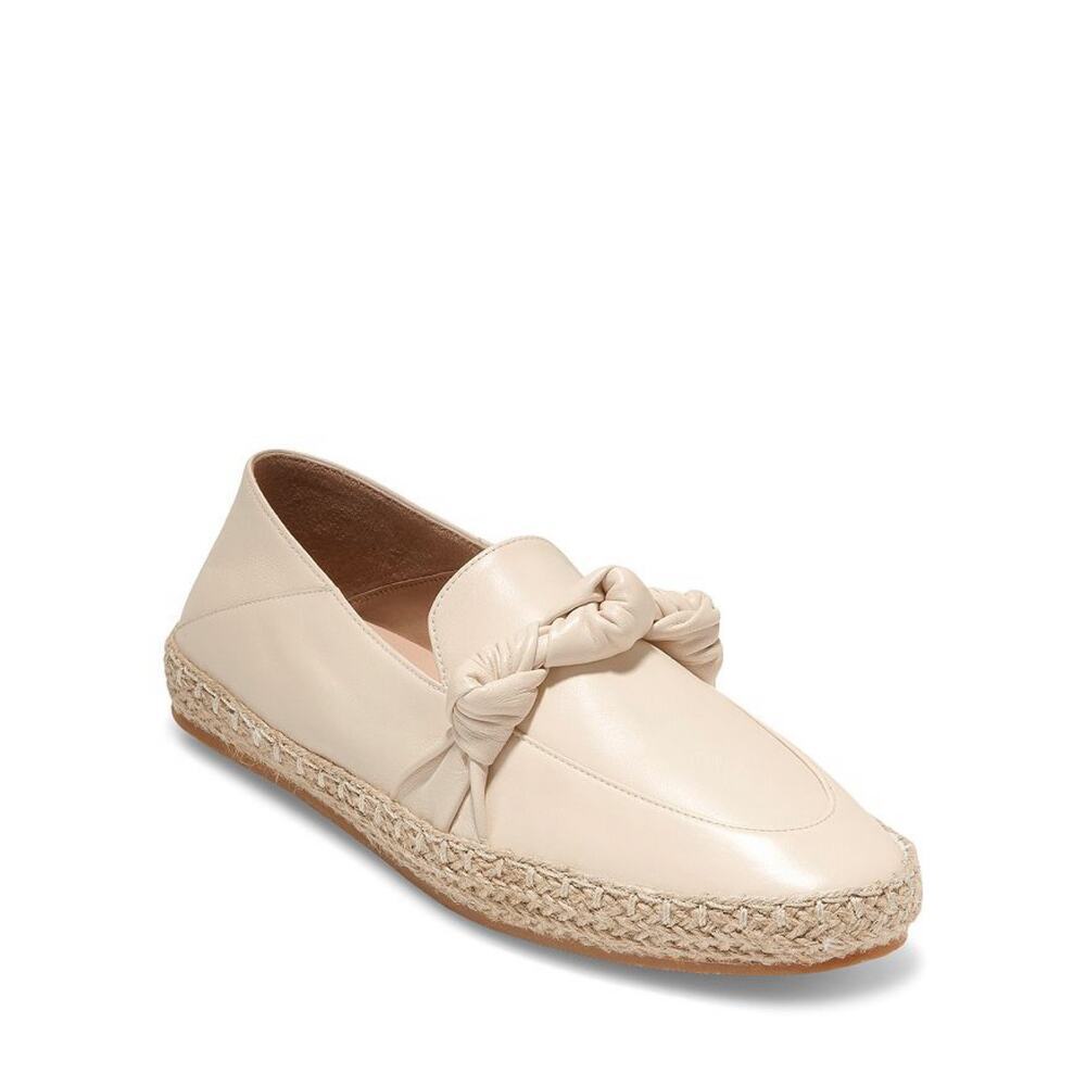 New Cole Haan Cloudfeel Knotted Espadrille Leather/ Natural Jute Women's Size 9B